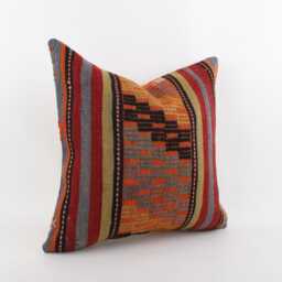 20x20 Decorative Pillows For Couch - Kilim Cushion - thumbnail 2