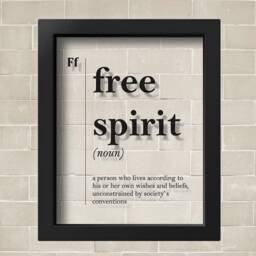 Transparent Free Spirit Definition Print Teenager Gift Idea Teen Room Decor Dorm Wall Art Modern Scandinavian Friend - thumbnail 2