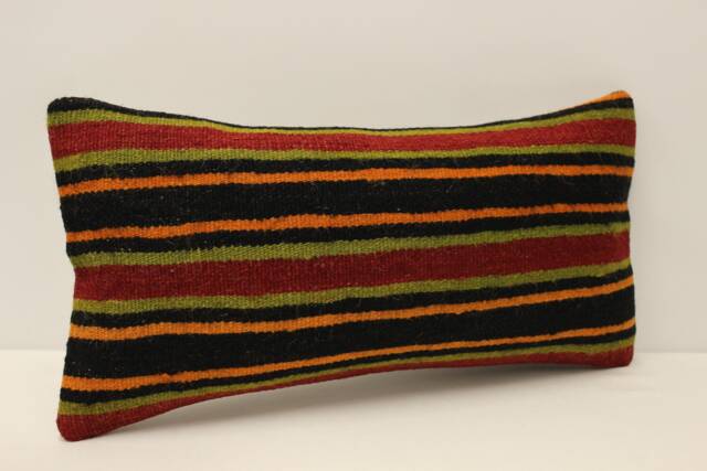Kilim Pillow Cover 10x20 Inches 25x50 cm Lumbar Cushion Throw Sofa 4Yef-739 - image 1