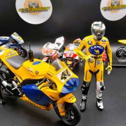 Large Handmade Moto-Gp Rider Figure With Bike 112 - Artwork Biker Gift Xmas Christmas - thumbnail 2