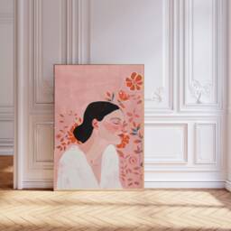 Abstract People Art - Mid Century Art, Modern Wall Minimalist Print, Living Room Female Figure - thumbnail 1