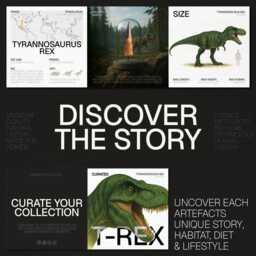 T-Rex Skull Replica Wall-Hanging Acrylic Dinosaur Home Decoration Frame - thumbnail 2