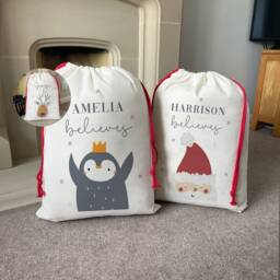 Personalised Christmas Sack - Family Sacks Toy Decorations - thumbnail 1