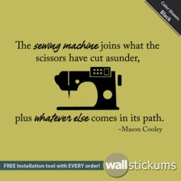 Sewing Quote Vinyl Wall Decal Craft Room Decor - thumbnail 3