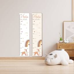 Personalized Wooden Growth Chart 65-150 cm, Personalized With Name & Motif, Measuring Stick, Christening Gift, Children's Room, Birthday - thumbnail 2