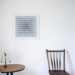 Modern Wall Art Sculpture Block Cubist Geometric Grid Pattern Minimalist Gradated Neutral Soft Gray Color Interactive Rotatable Blocks - thumbnail 3