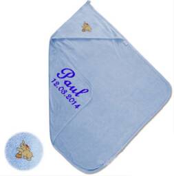 Maxi Baby Hooded Towel Embroidered With Name - thumbnail 2