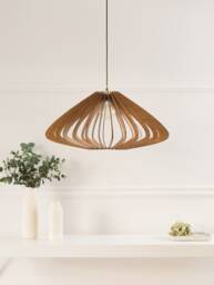 Wood Lampshade, Pendant Light, Wooden Ceiling Fixture, Modern Chandelier, Kitchen Island Lighting, Scandinavian Design, Natural Oak