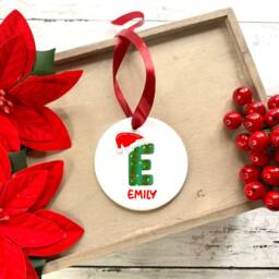 Personalised Christmas Tree Bauble, Family Hanging Decoration, Stocking Filler, Eve Box Ceramic Bauble - thumbnail 3
