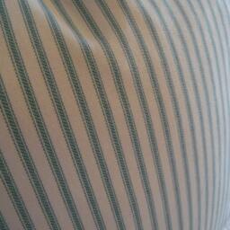 Cerulean Aqua Ticking Stripe Pillow Cover Farmhouse Cottage Style - thumbnail 3