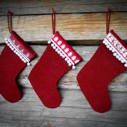 Christmas Stocking Gift Decor Holiday Personalized Burlap Ornament Scandinavian - thumbnail 4