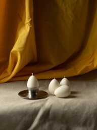 Egg Yolk Candle, Shaped Soy Wax Art Unique Home Decor, Aesthetic Gift For Her, Handmade Food Inspired Candle