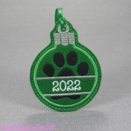Personalized Pet Christmas Bauble Handmade Felt Paw Print Ornament - thumbnail 2