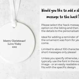 Personalised Initials Couple Christmas Ornament - Custom Bauble For Simple Gift Boyfriend, Girlfriend Engagement Wedding - thumbnail 4