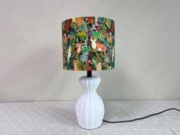 Animal Pattern Table Lamp, Nursery Desk Custom Lamp. L4