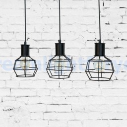 3 Iron Cages On A Bar Pendant Light Fixture Lighting Industrial Hanging Light Chandelier Modern Dining Room - thumbnail 2