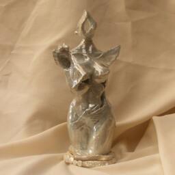 Ceramic Sculpture, Woman Torso Statue With Pigeons, Free Spirit , One-Of-A-Kind - thumbnail 4