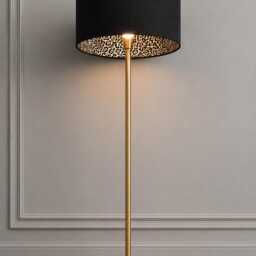 New Handmade Hq Double Sided Black Velvet & Grey Leopard Skin Print Patten Combination Lamp Shade Pendant Light For All Fittings - thumbnail 3