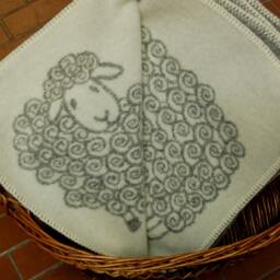 Grey Wool Blanket 130x200cm , Pure Woolen Throw With Lambs, Doublesided Blanket, Throw, Thick - thumbnail 4