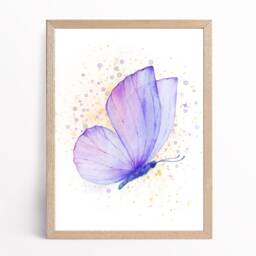 Personalized Purple Butterfly Prints Girls Nursery Decor - Set Of 3 - thumbnail 2
