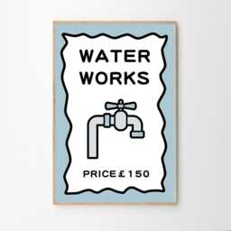 Water Works Art Canvas Poster, Trendy Wall Art, Bathroom Aesthetic Decor, Retro Home Printed Gift - thumbnail 2