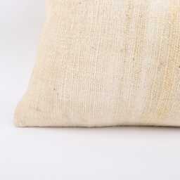 Handmade Turkish Kilim Pillow Cover 16x24 Wool Lumbar Cushion - thumbnail 2