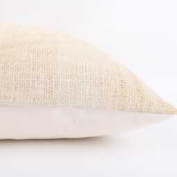 Handmade Turkish Kilim Pillow Cover 16x24 Wool Lumbar Cushion - thumbnail 4