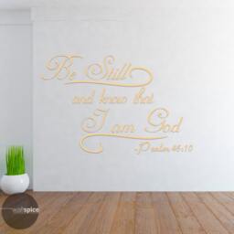 Psalm 4610 Be Still & Know That I Am God Bible Verse Quote Vinyl Wall Decal Sticker Religious - thumbnail 3