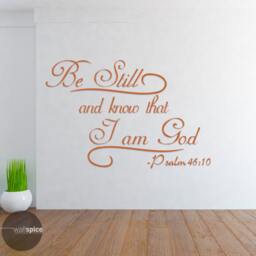 Psalm 4610 Be Still & Know That I Am God Bible Verse Quote Vinyl Wall Decal Sticker Religious - thumbnail 2