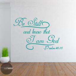 Psalm 4610 Be Still & Know That I Am God Bible Verse Quote Vinyl Wall Decal Sticker Religious