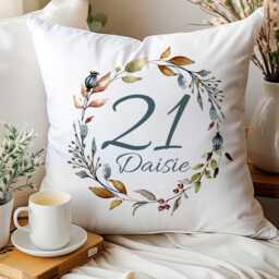 Personalised 21st Birthday Cushion Custom Name Gift Daughter Present Unique Home Decor - thumbnail 3