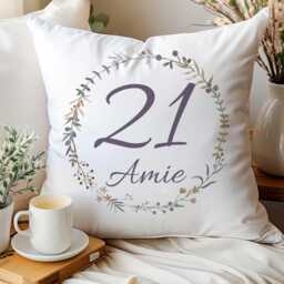 Personalised 21st Birthday Cushion Custom Name Gift Daughter Present Unique Home Decor - thumbnail 1