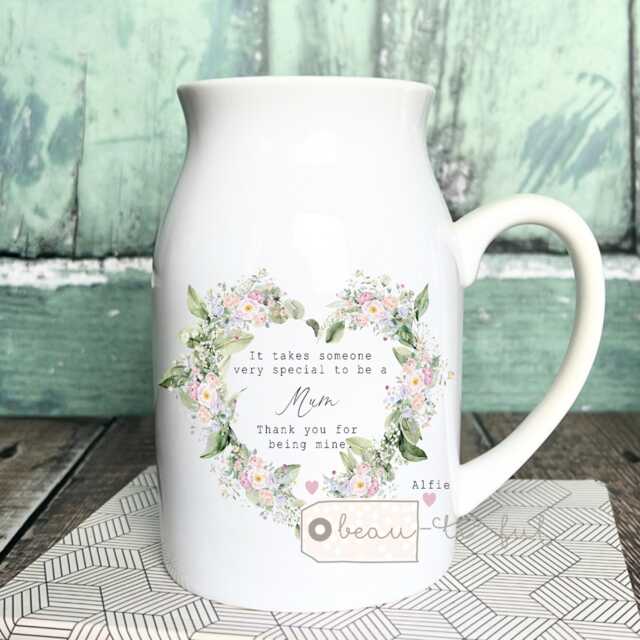 Personalised It Takes Someone Very Special Mum Nanna Nanny Grandma Home Wildflower Butterfly Floral Ceramic Small Vase Jug Mug Birthday Gift - image 1