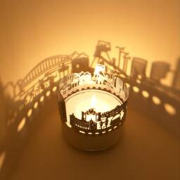 Offenbach Skyline Candle Holder - Shadow Play Souvenir - thumbnail 2