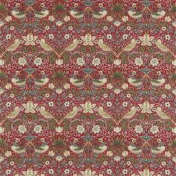 William Morris - Strawberry Thief Crimson/Slate Made To Measure Professionally Roman Blind - thumbnail 2