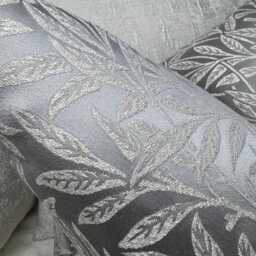 Decorative Cushion Cover, Leaf Design Pillow Silvery Grey Scatter Cover For Sofa Countryside Home - thumbnail 3