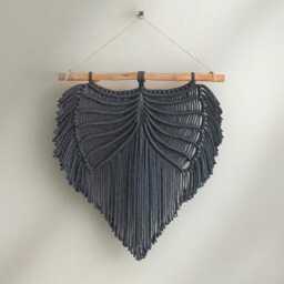 Dark Academia Macrame Wings Wall Hanging - Intellectual Gothic Halloween Decor U11