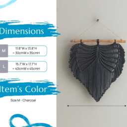 Dark Academia Macrame Wings Wall Hanging - Intellectual Gothic Halloween Decor U11 - thumbnail 3
