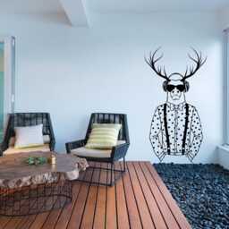 Animal Head Vinyl Wall Decals, Nordic Home Decor - thumbnail 2