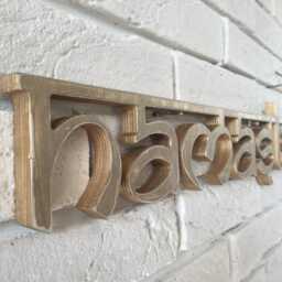 Boho Wood Wall Sign - Namaste Home Decor Sanskrit Wooden Yoga Room Meditation Art Rustic - thumbnail 3