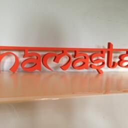 Boho Wood Wall Sign - Namaste Home Decor Sanskrit Wooden Yoga Room Meditation Art Rustic - thumbnail 2