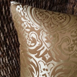 Decorative Cushion Palazzo Jacquard - Yellow Gold, 37 X 57 cm, Elegant Shine, Oriental Ornaments, High-Quality Designer Fabric, Cover Pillow - thumbnail 2