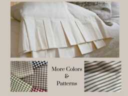 Flirty Pleated Cotton Ticking & Solid Pillow Shams - thumbnail 1