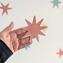 Fabric Wall Stickers - Irregular Star Decals Muted Earth Colours For Nurseries, Bedroom & Playrooms - thumbnail 2