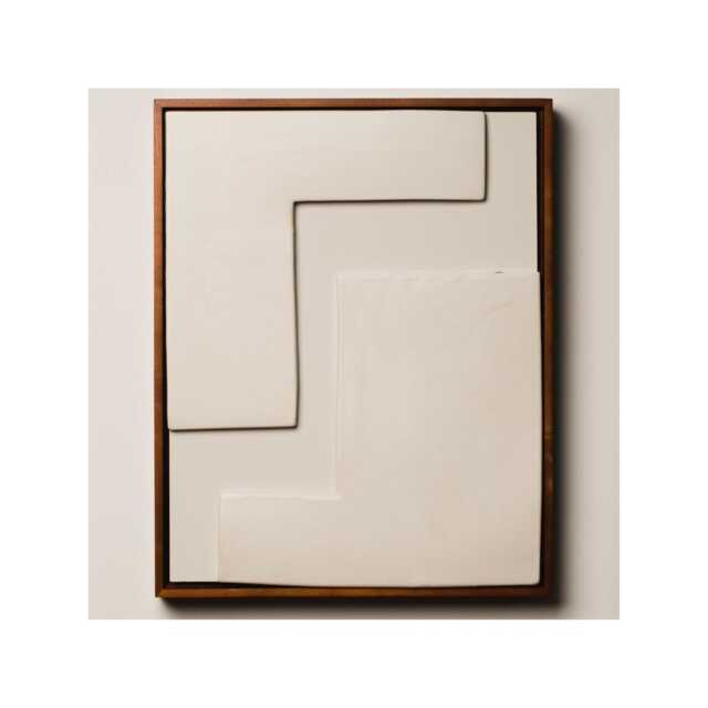 Original Modern Minimalist Ceramic Mosaic Art Wall Geometric White Decor - Home Desi Murphy