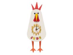 Chicken Personalised Wooden Pendulum Children's Clock