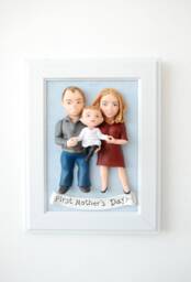 Custom Family Sculpture One Year Wedding Anniversary For Wife - thumbnail 1