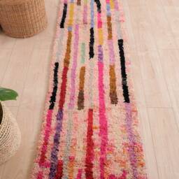 Moroccan Runner Rug 2x10 Ft, Vintage Berber Runner, Handwoven Wool Hallway Rug, 71x322 cm - thumbnail 2