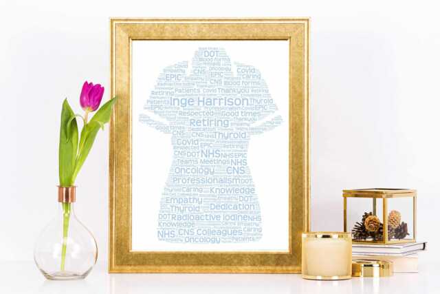 Nurse Personalised Word Art Print - Retirement, Graduation Gift, Thank You - image 1
