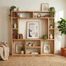 Reclaimed Wood Bookcase/Shelving Unit - Scaffold Furniture- Tvog - thumbnail 4